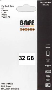 BAFF 32GB MicroSDHC Card Hafıza Kartı 4262396090232 - 2